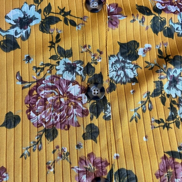 Full Circle Trends yellow floral Dress Sz S - Picture 2 of 6